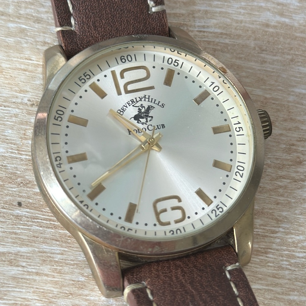 Beverly Hills Polo Club Brown Leather Watch